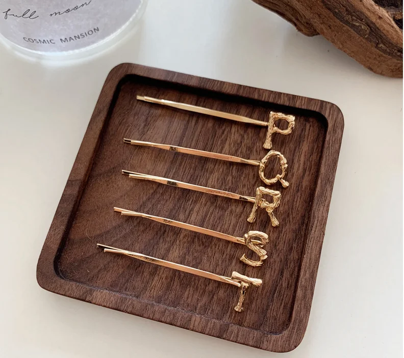  Лидер продаж модная универсальная заколка для волос с 26 английскими буквами женские аксессуары