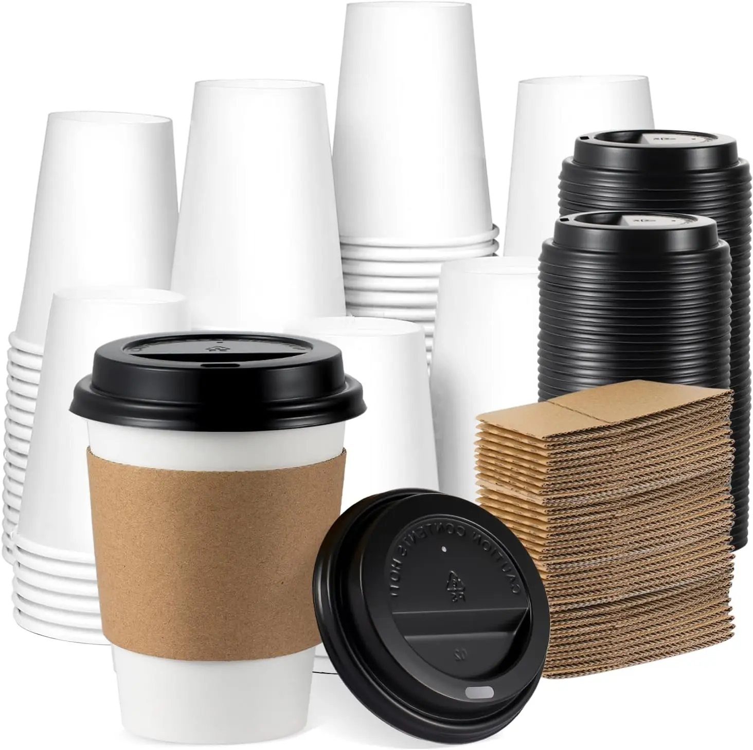 4oz Personalized Double Wall Coffee Cups - Disposable, Recyclable, and Great for Espresso at Office Parties