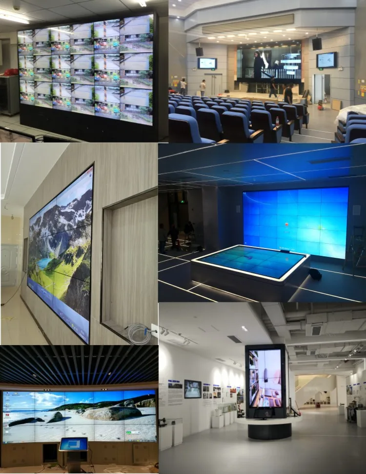 46 49 55 65 inch Ultra Narrow Bezel Video Wall 3x3 TV Wall Seamless Splicing Screen LG Panel Ad Display Player LCD Video Wall