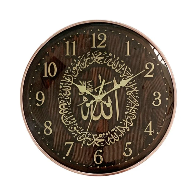 classic round 12 inch plastic islamic wall clock quran muslim azan analog wall clock