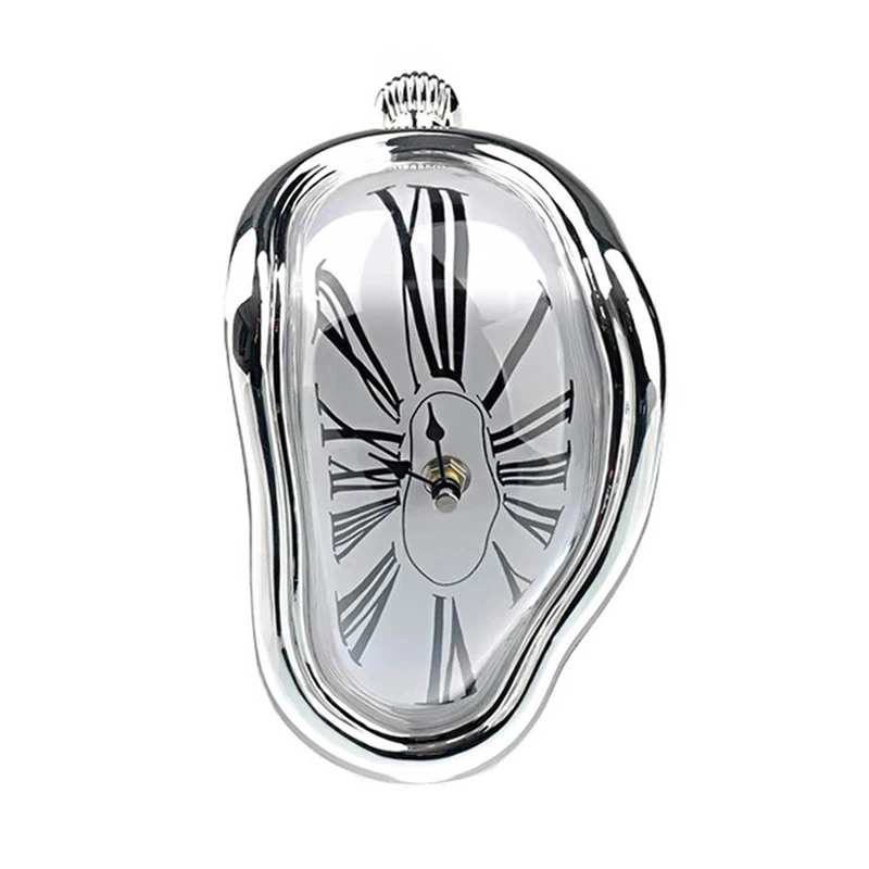 Melting Clock Home Decoration Surrealist Salvador Dali Style Silent Creative Desk Clock