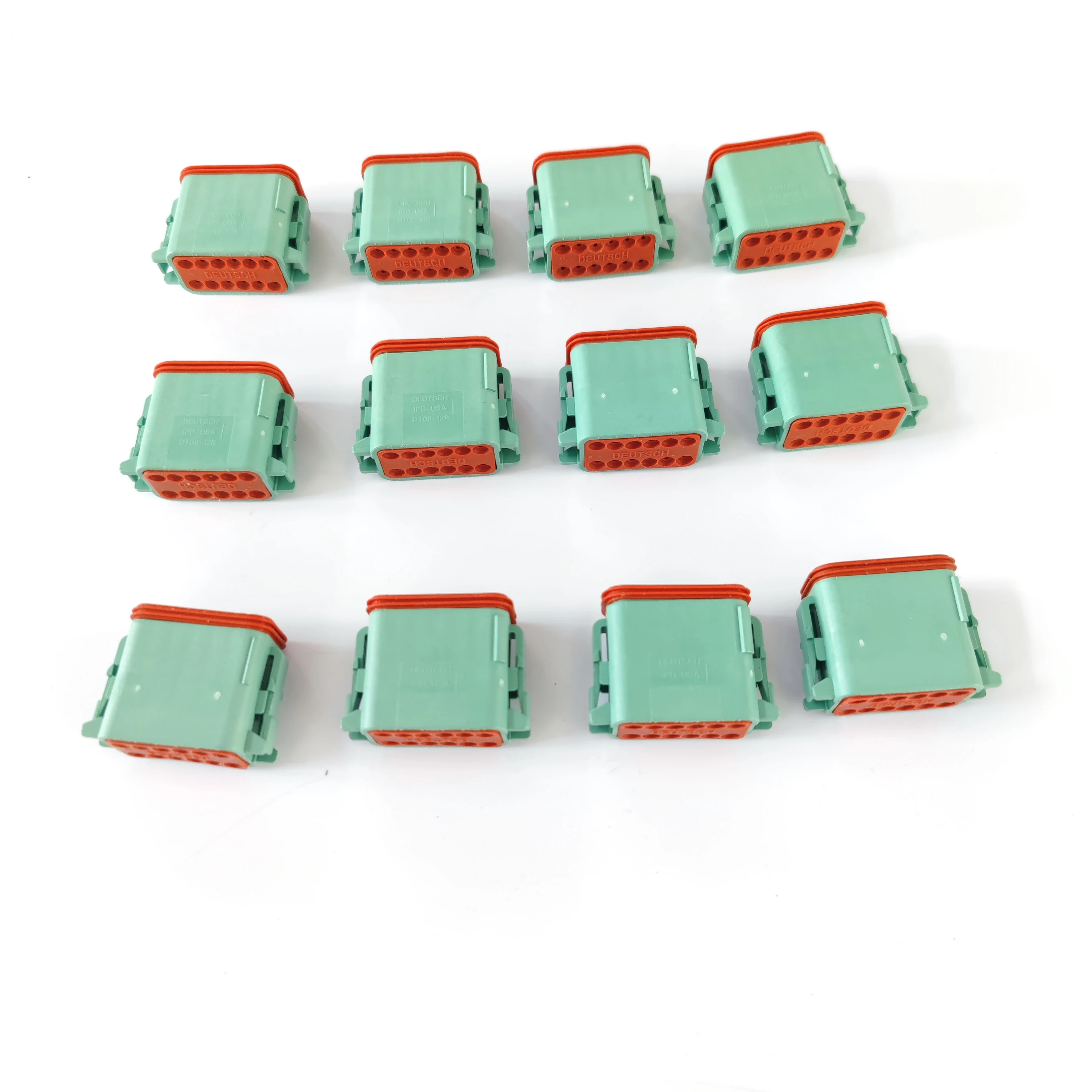 12 Pin Automotive Housing Deutsch DT Series Car Electrical Wire Female Connector Green DT06-12SC