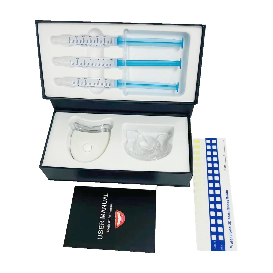 teeth whitening led kit private label non peroxide set teeth whitening kit with led light and gels