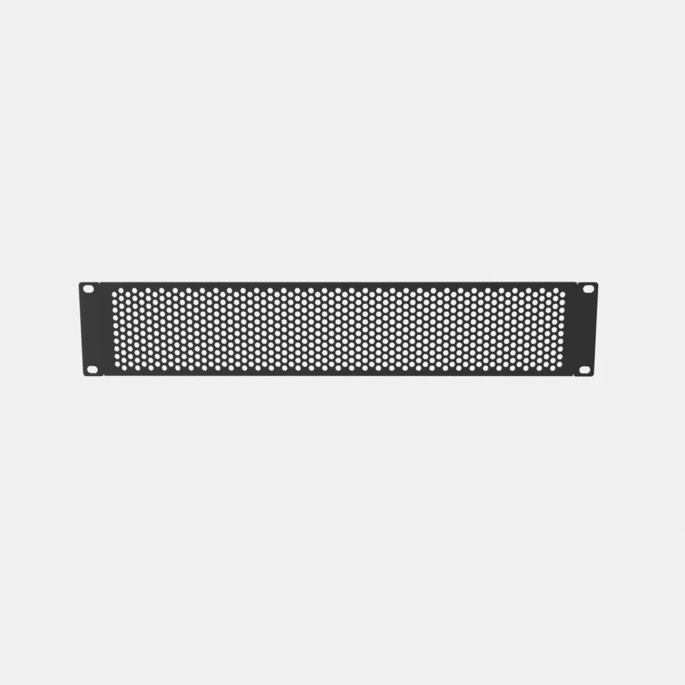 1U 2U Blank Rack Mount Panel Spacer with Venting for 19-Inch Server Network Rack Enclosure Or Cabinet Black