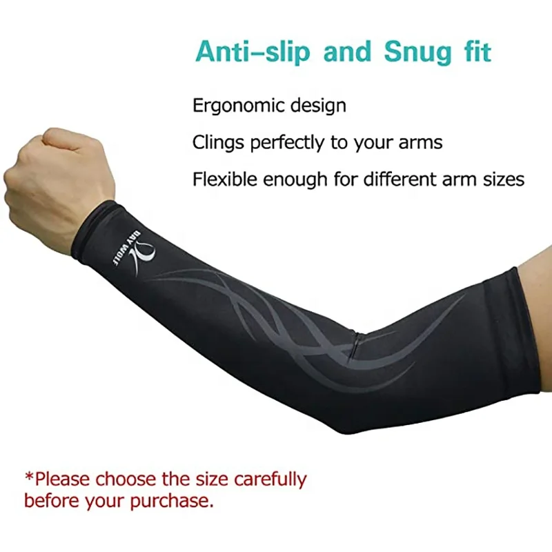 Custom Polyester Arm Sleeves UPF 50+ Sun Protection with Quick Dry and Breathable Features Cooling Effect Perfect Elasticity