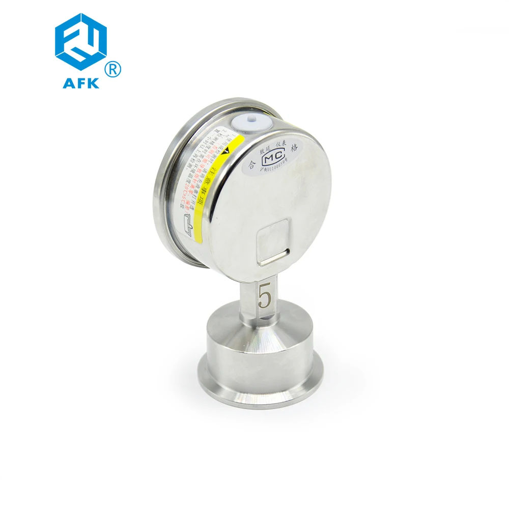 Stainless Steel Hygienic Diaphragm Pressure Gauge Accuracy 2.5% Vibration Resistant