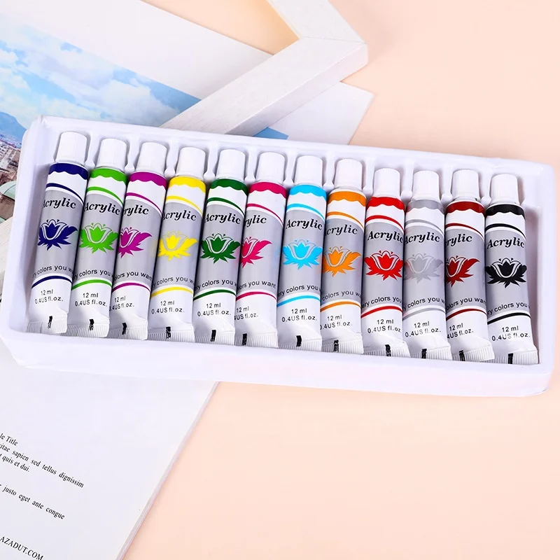 Wholesale non-toxic water color paint font art acrylic paint set for art paintings