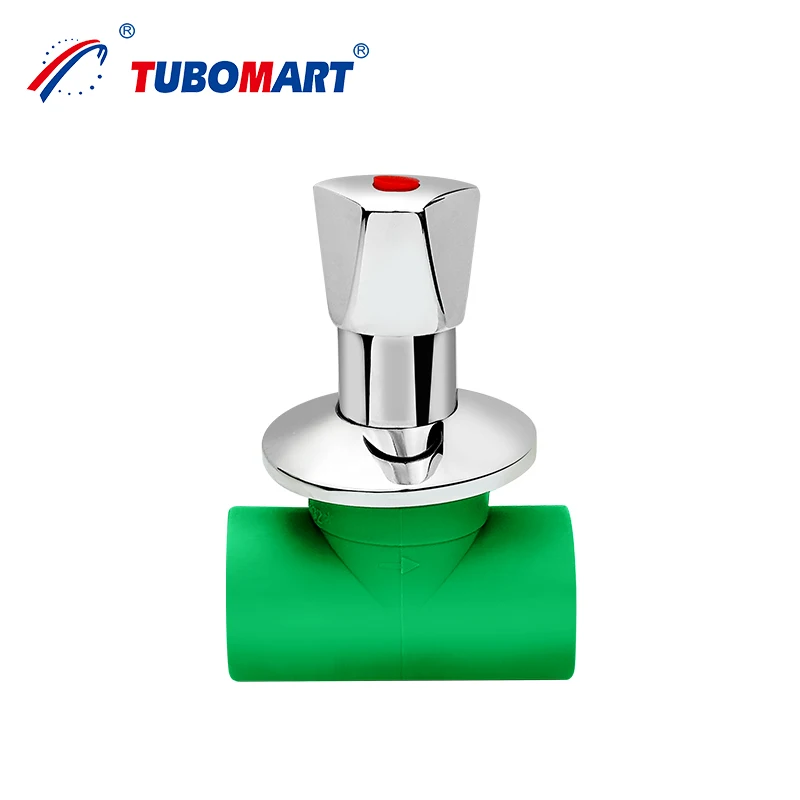 Ppr Pipe Fittings Brass Concealed Welding Gate Plug Plastic Weter Stop Cock Valve 2 25mm Ppr 40 With Handle