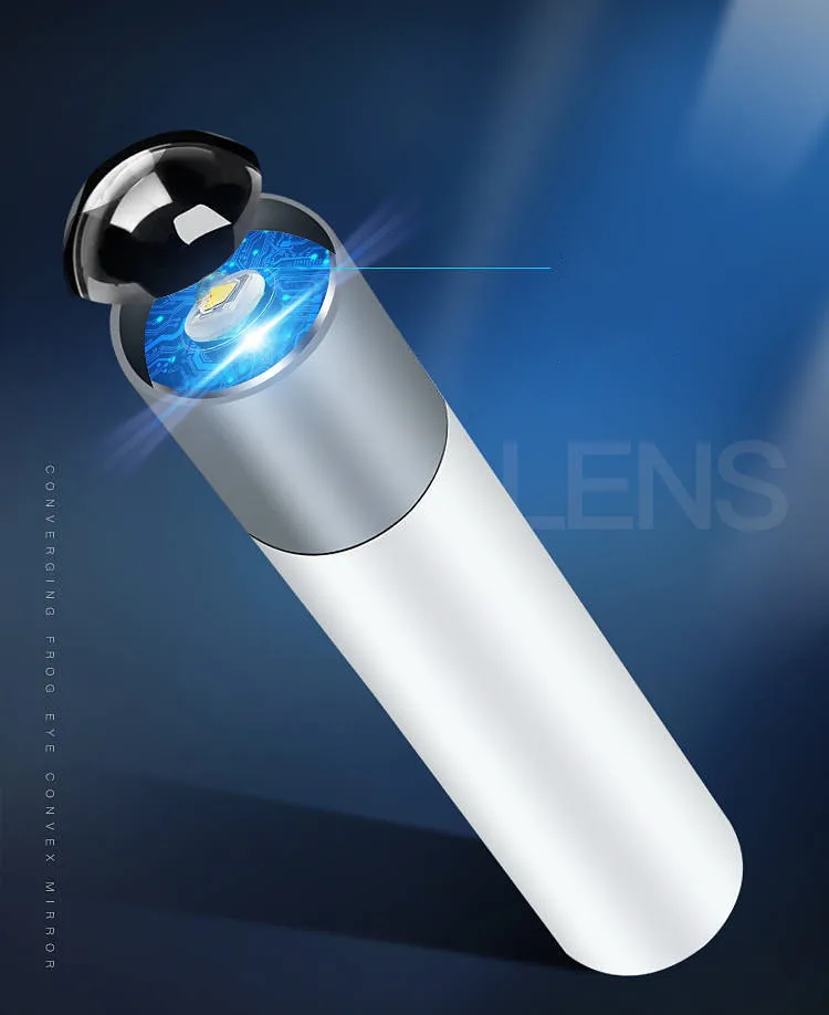 New Usb Mini Rechargeable Flashlight Strong Light Aluminum 5W Strong Light Carry Led Flashlight Laser Beam Flashlight