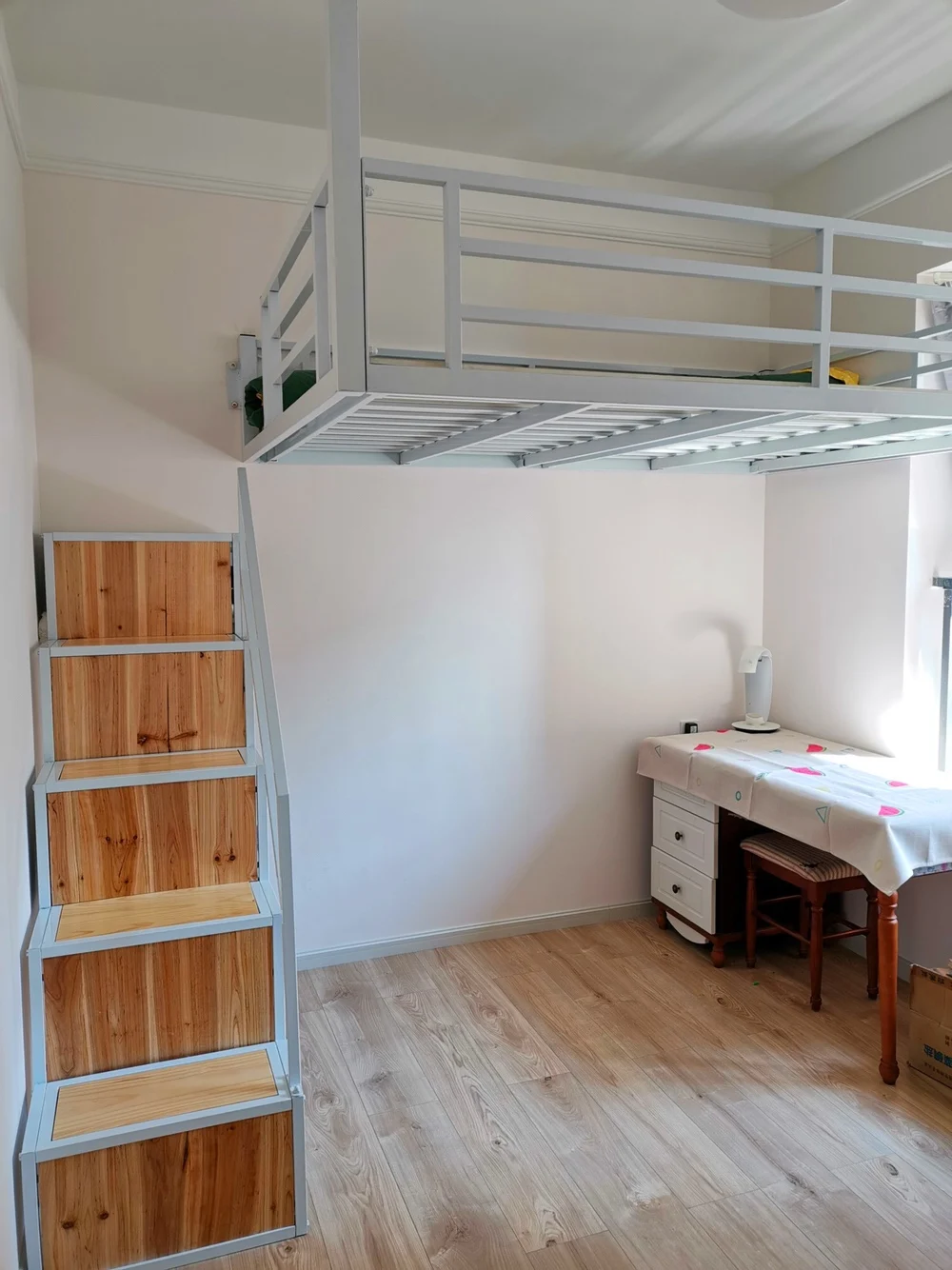 Small apartment wrought iron hammock bed overhead bed double bed dormitory hammock