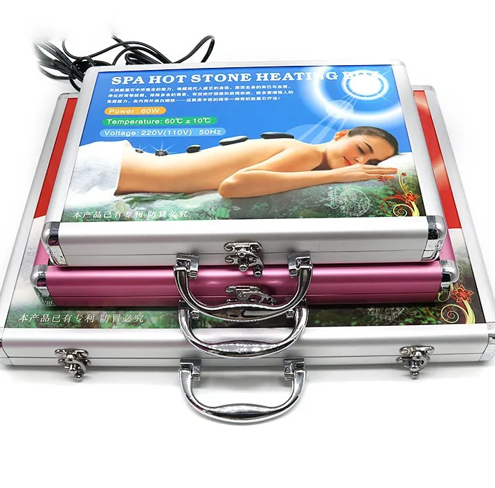 Wollet Massage Set 22 Pieces Basalt Hot Stone With Heater Kit Hot Stone Massage Set