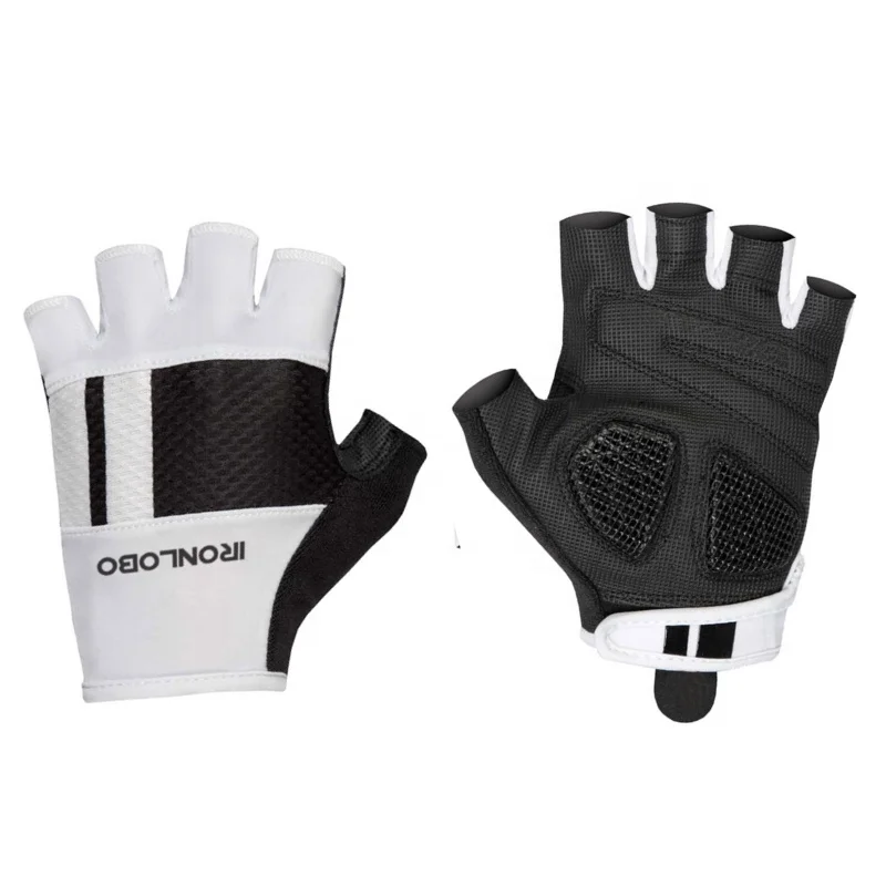 Custom Logo Short Finger Fingerless Men Breathable Sports Bike Cycling Gloves