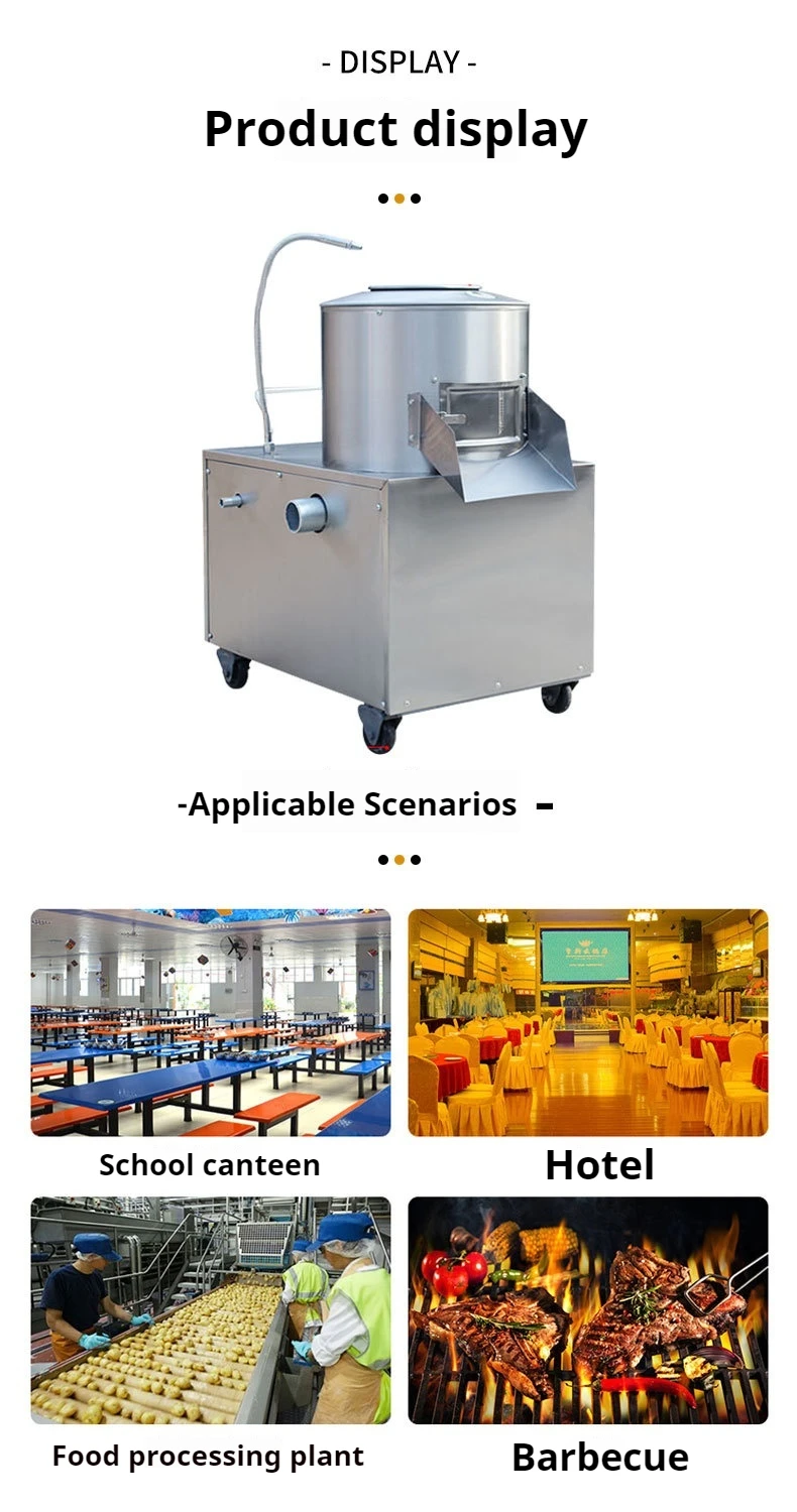 Factory direct sale stainless steel potato cleaning commercial fully automatic sweet potato ginger peeling machine