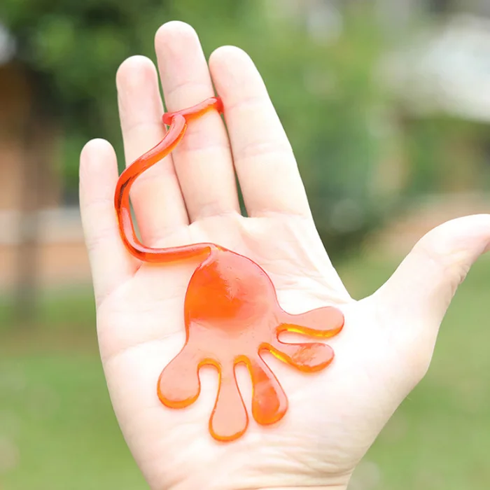 Assorted Color Glitter TPR Mini Jelly Stretchy Fingers Sticky Hands Fidget Sensory Toy for Party Favor