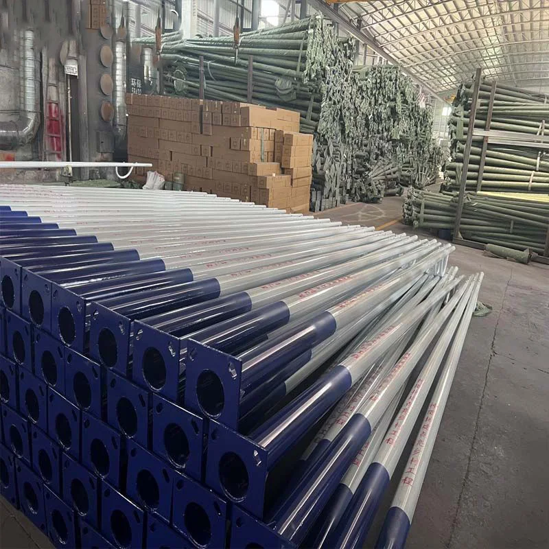 Spot road light pole LED4/5/6/8 m self-bending A-word conch arm street lamp rural community square road light pole