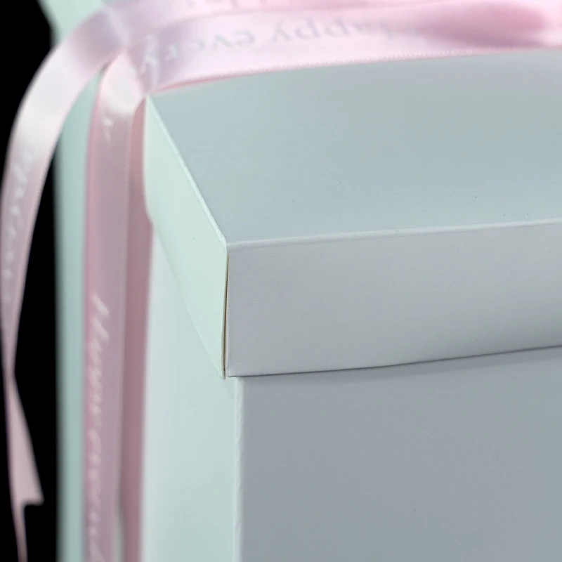 Wholesale Square White Food Grade Paper Birthday Large Packaging Window Cake Box For Cake