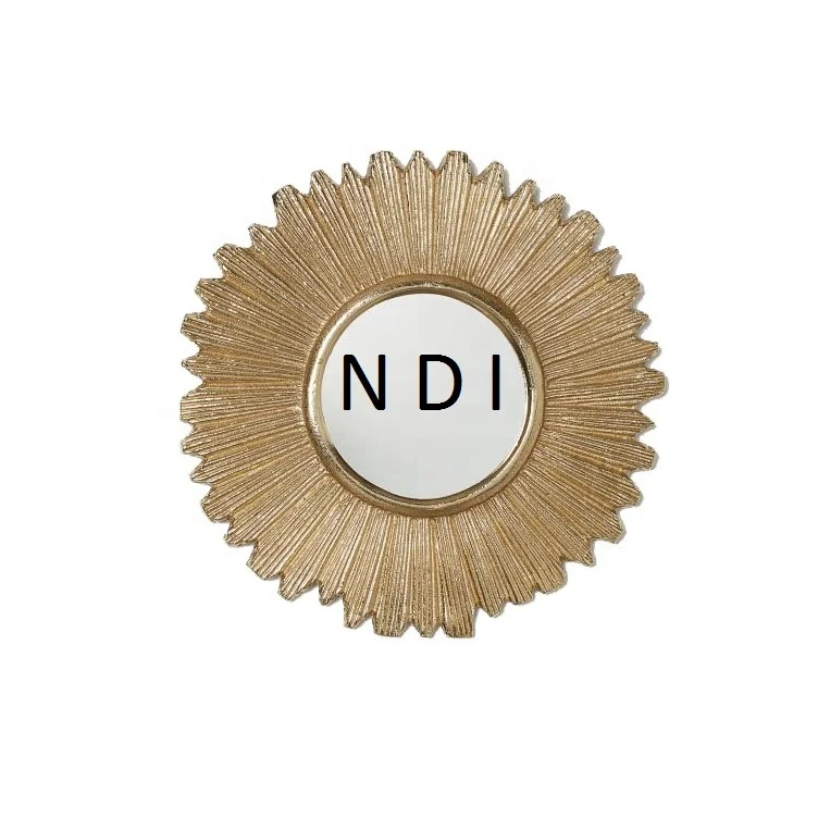 Best Quality Embossed Design Mirror Frame Bathrooms Bedrooms Wall Mounted Antique Finishing Wall Decoration Wall Mirror