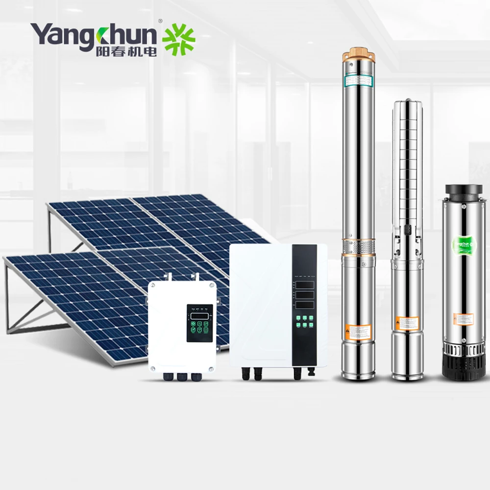 Deep Well AC and DC 2Hp Solar Power submersible Water Pump With Solar