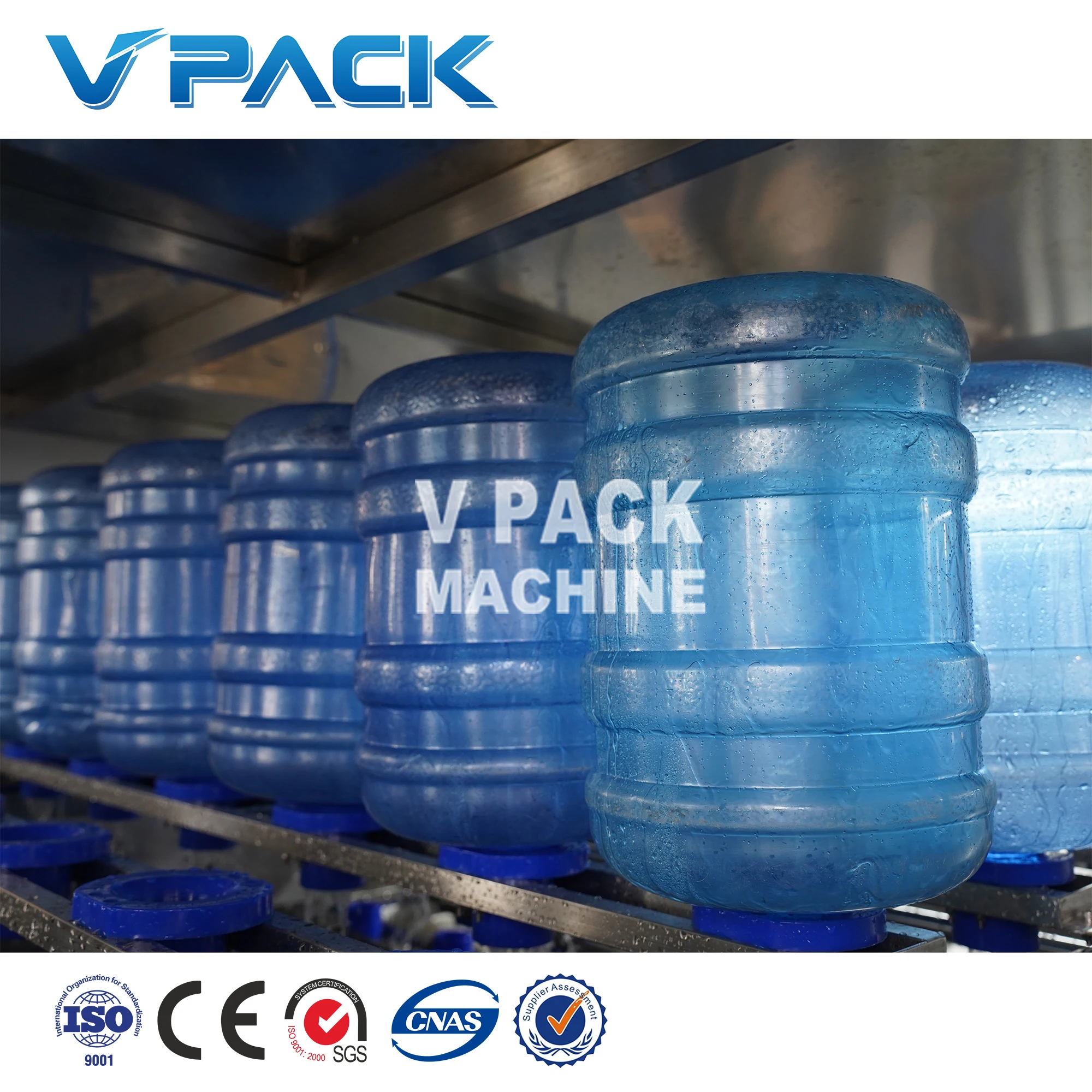 Automatic 1200BPH 5 gallon 18.9L PET PC barrel bottle drinking water filling machine