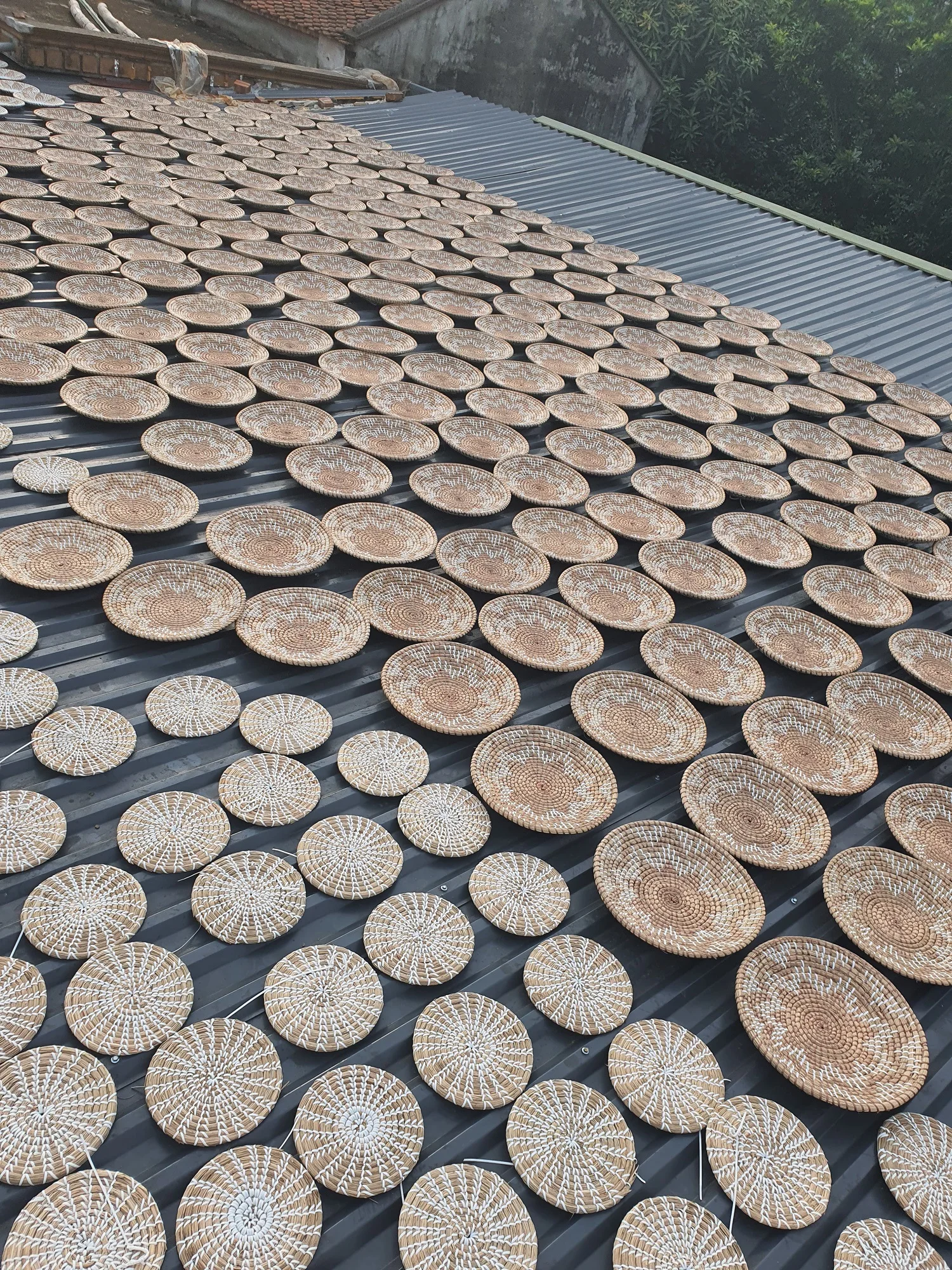 Haosen sea grass wall hanging decor baskets wall basket room decorative custom bedroom