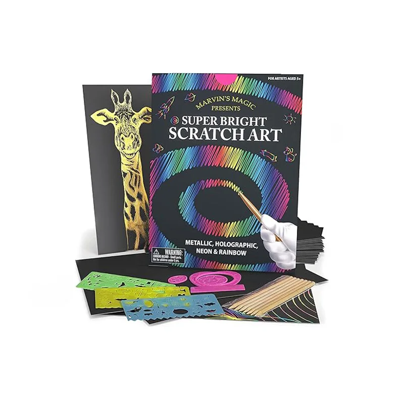 Printing Magic Activity Coloring Scratch Art Scratch Book With Stencils