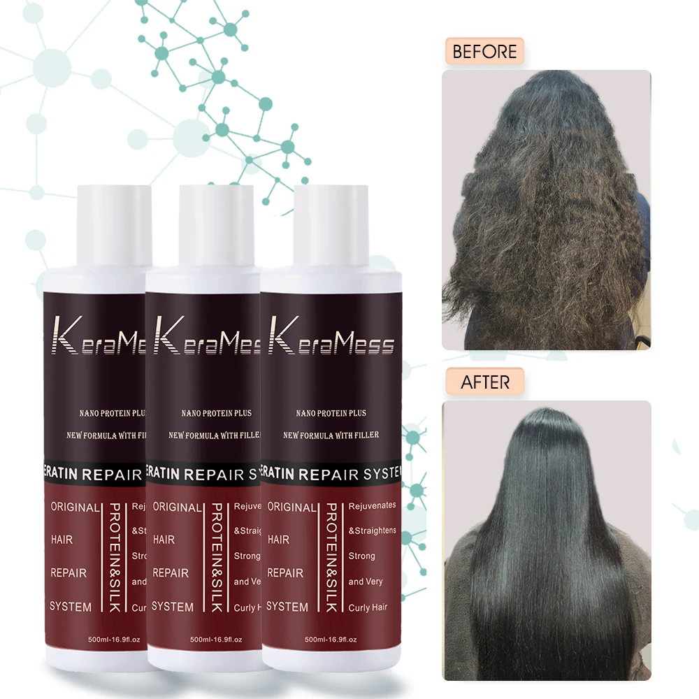 Exclusive Formula Stop Hair Breakage Frizz Control Formaldehyde Free Smoothing Treatment Long Lasting Keratin Hair Treatment