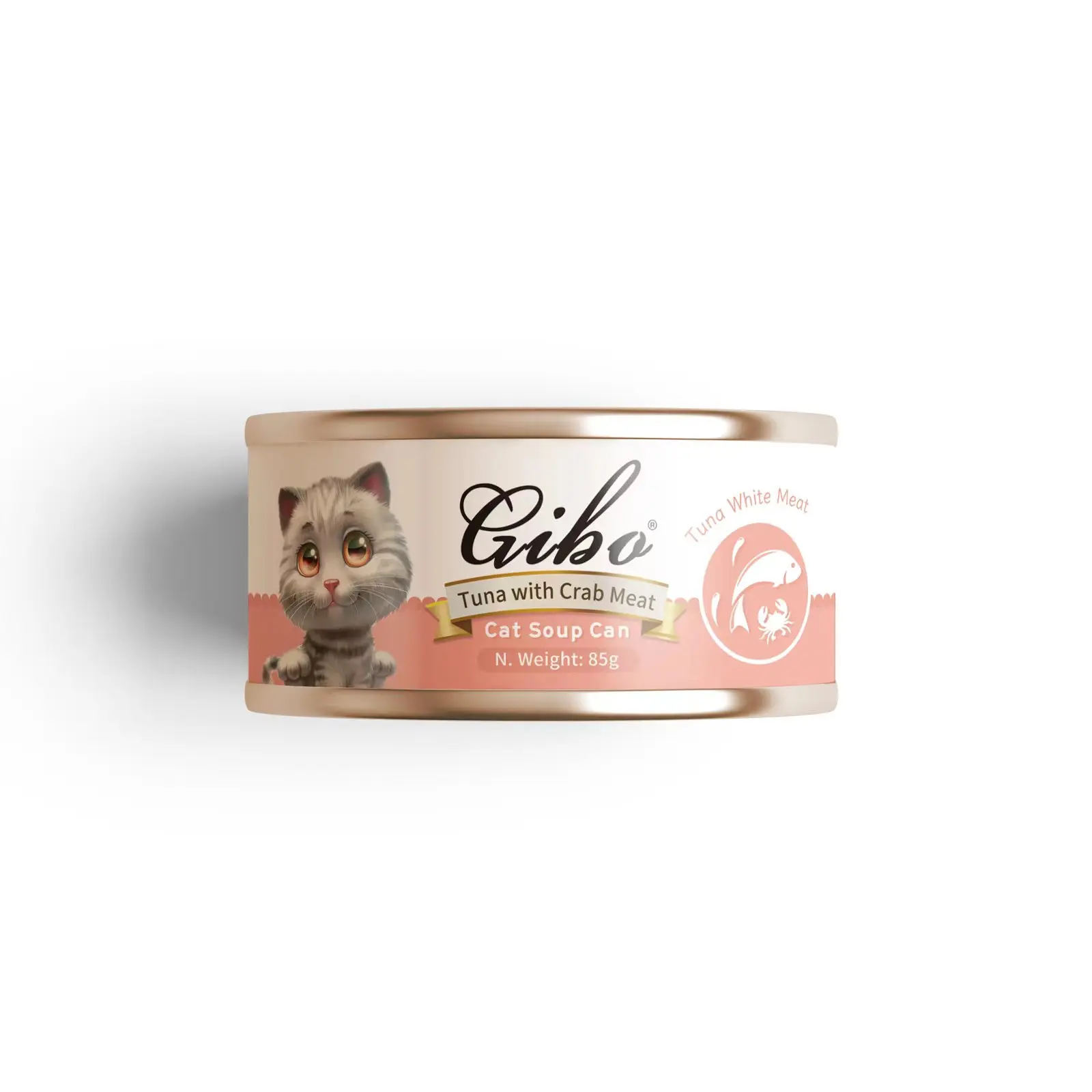 Factory Supply GIBO Brand High Protein Cat Canned Food Shreds in Gravy Treats Wet Dog Meat Tuna With Crab170g