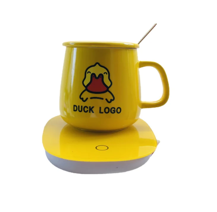 Electric 55 Degrees Constant Temperature Heated Coffee Cup Mug Warmer with Coaster for Gift Set