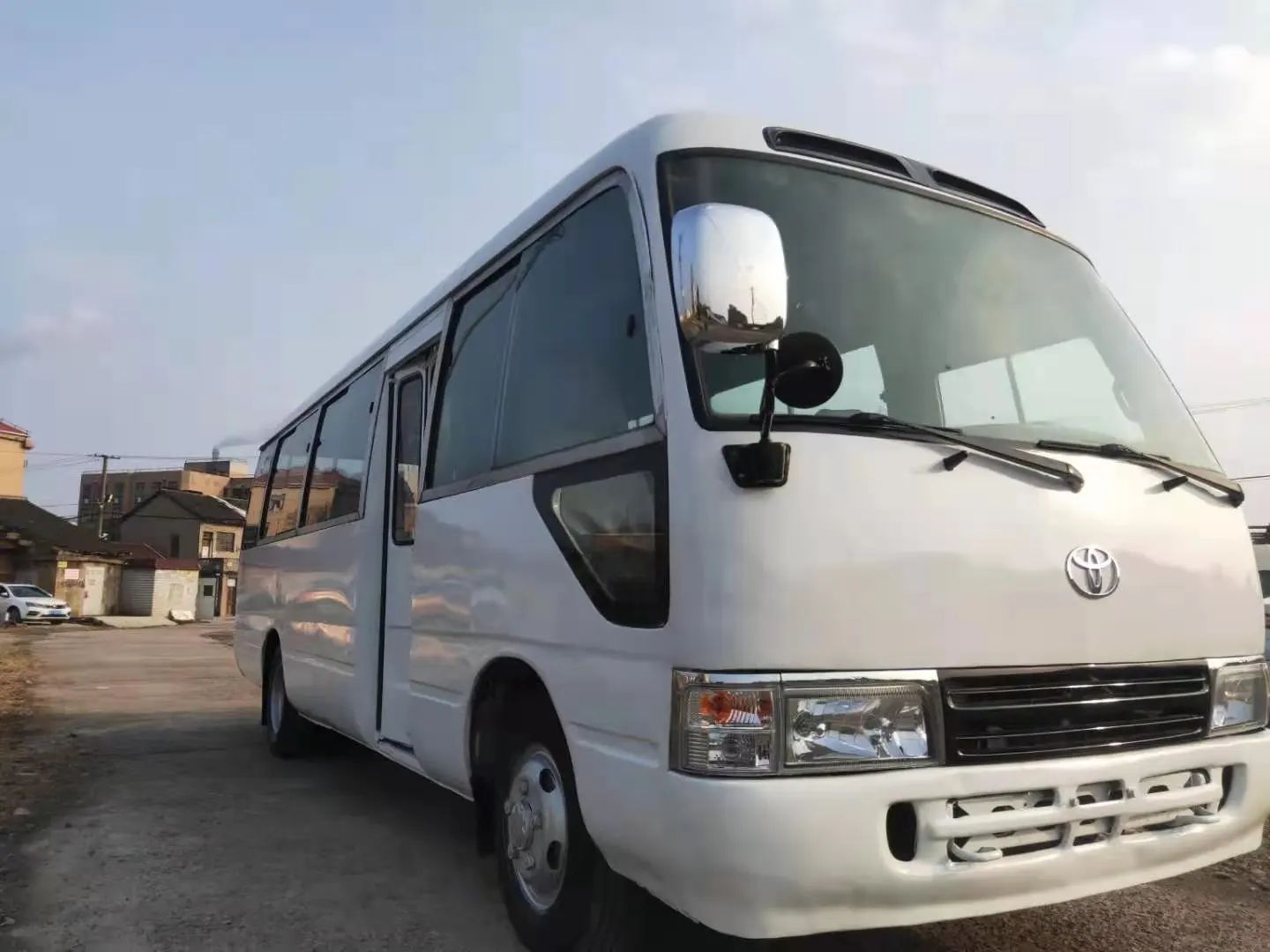 used japan original coach bus diesel manual 23 seats left steering toyot a coaster bus