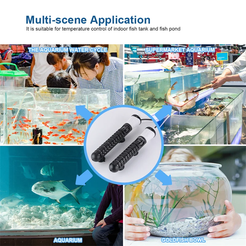 Submersible Aquarium Heater 300W Adjustable Fish Tahk Heater Free Thermometer Fish Tank Water Heater
