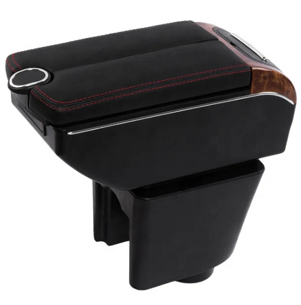 New Design Double open car model design black Car Center Console Armrest Storage Box  For Chevrolet Aveo