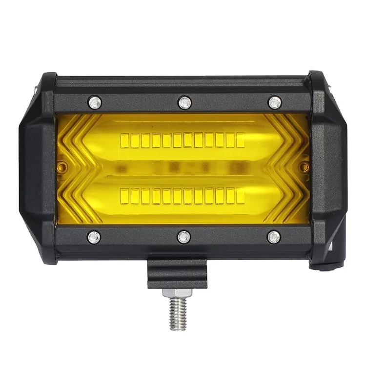 72W 5 Inch 6D Flood Spot Light Car Led Light Bar White/Yellow Led work lights for Jeep Pickup Trucks ATV SUV Jeep