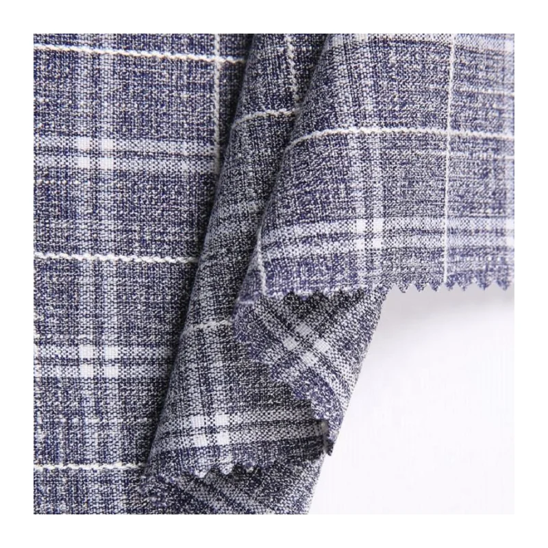 TRSP 190GSM strerch check rayon polyester yarn dyed woven china wholesale plaid tr fabric textile for garment