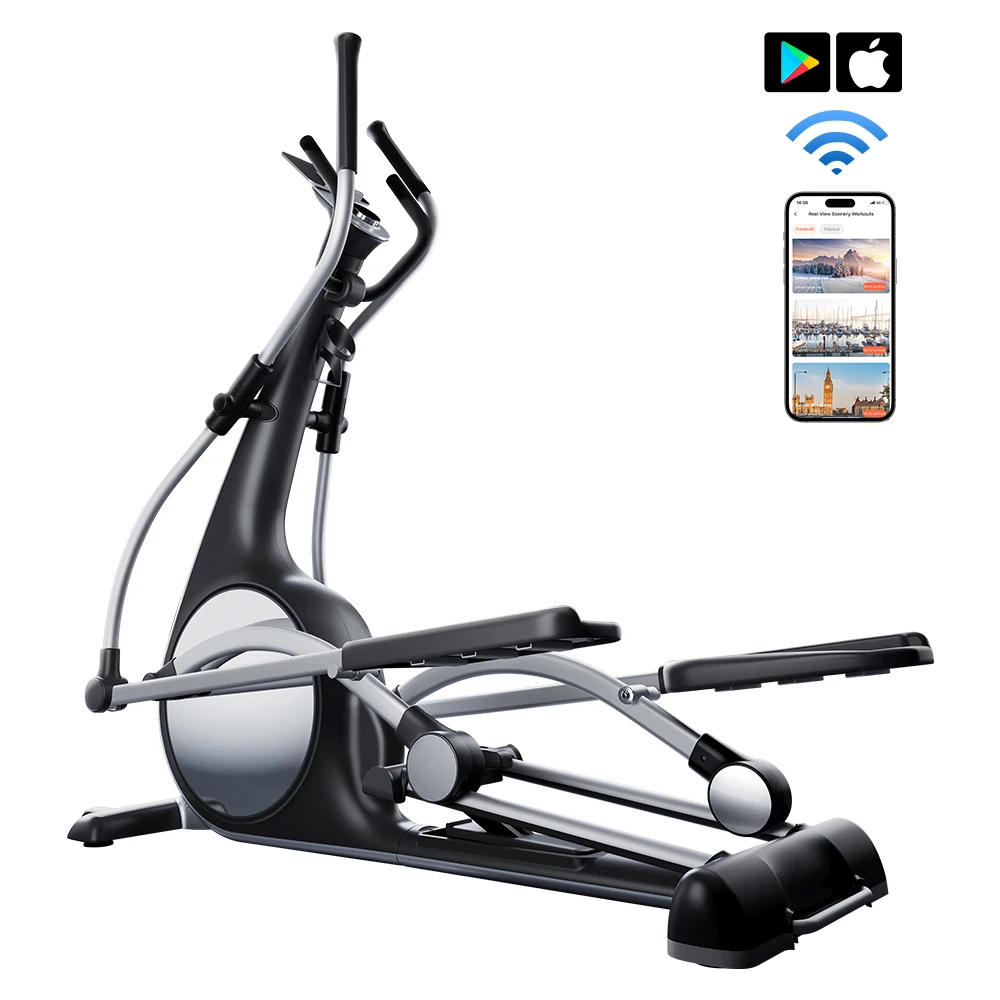 6KG flywheel YPOO newest design smart elliptical trainer home fitness  elliptical Elliptical trainer factory with YPOOFIT APP