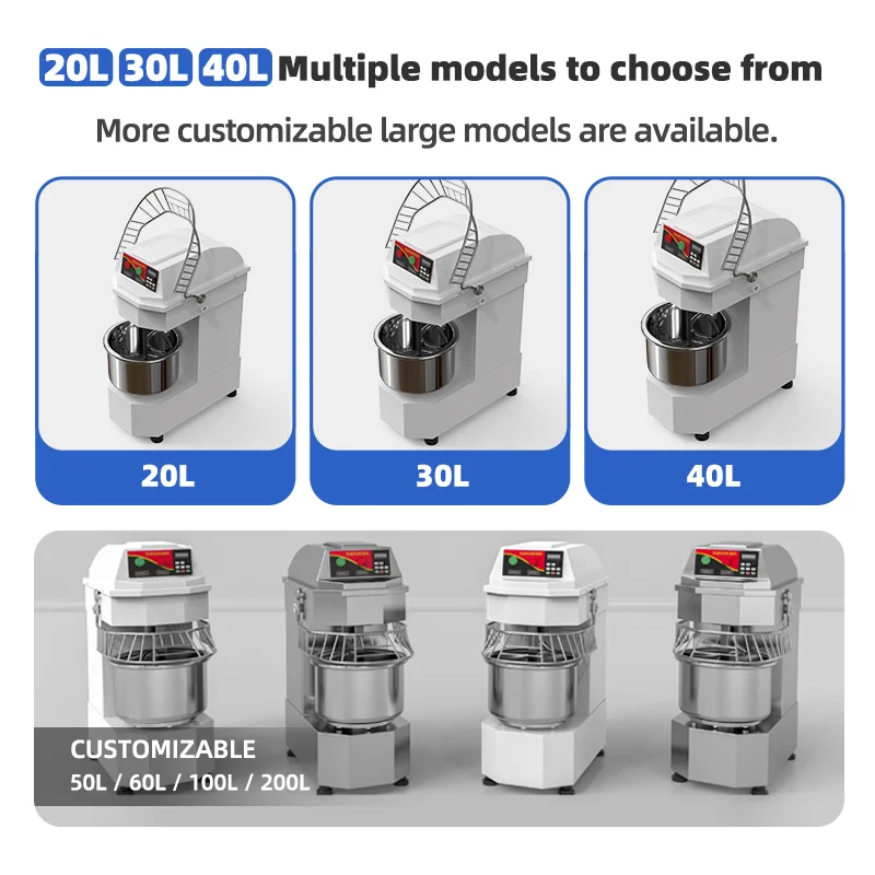 wholesale commercial spiral cake bread dough mixer  oem low price spiral mixer dough industrial