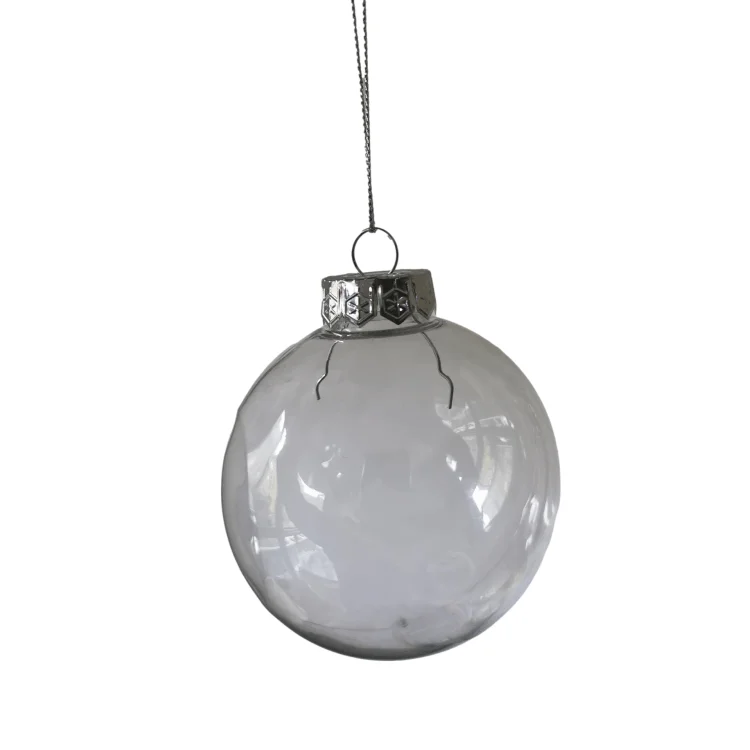 Ornaments Baubles Balls Christmas Plastic Ornaments Clear Design Hanging Decorative 8cm Gift PVC