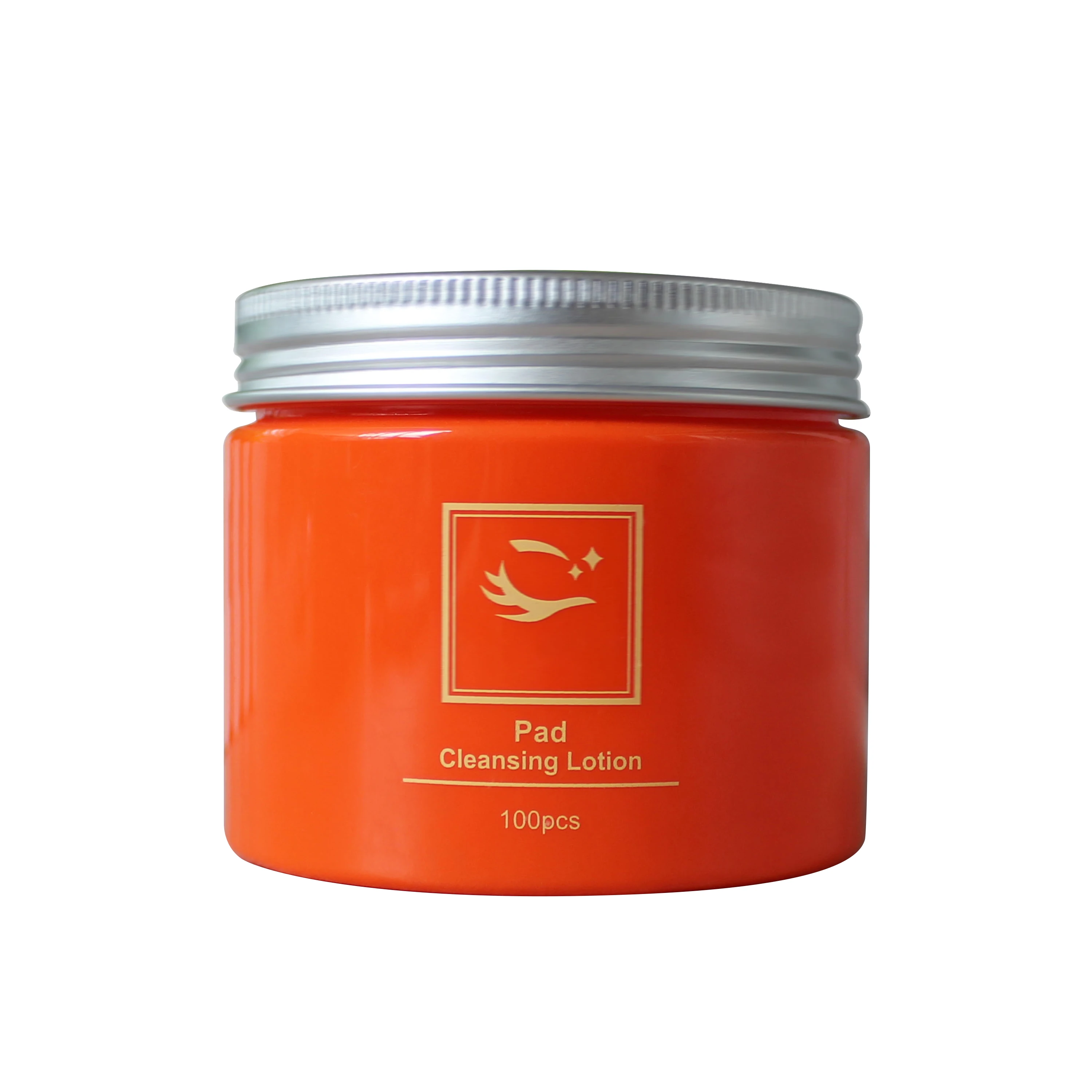 5 oz orange plastic cosmetic hair gel container jar