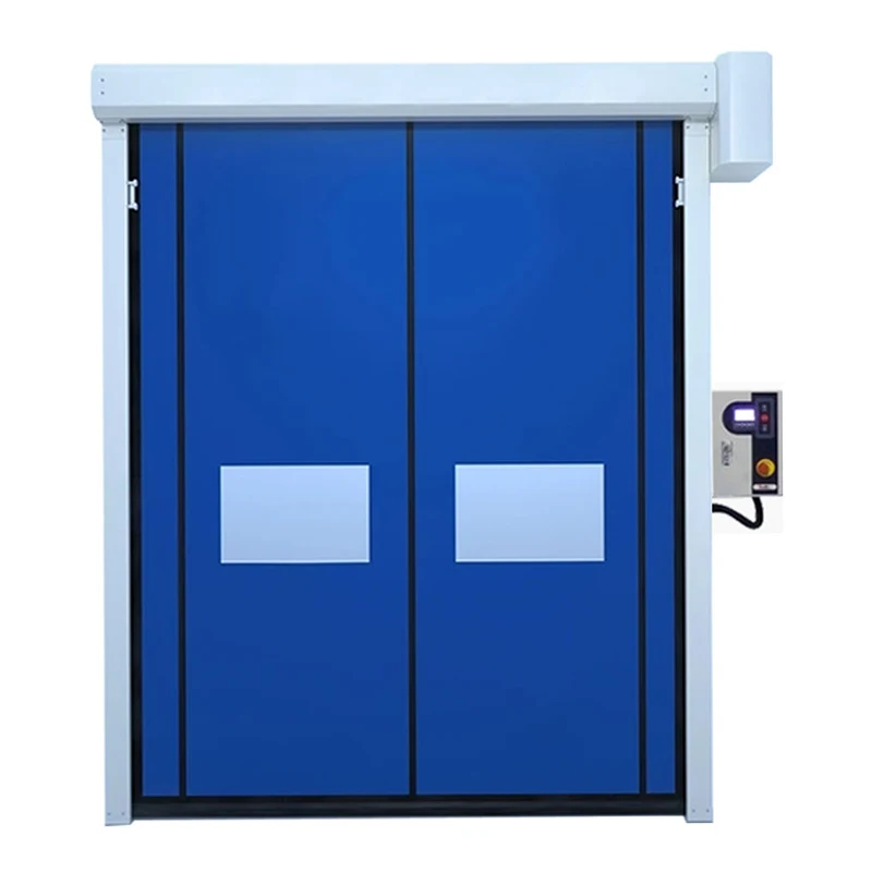Perspective Window Sealed High Speed Zipper Door Industrial Interior Door PVC Curtain Plastic Roller Shutter Door Composite