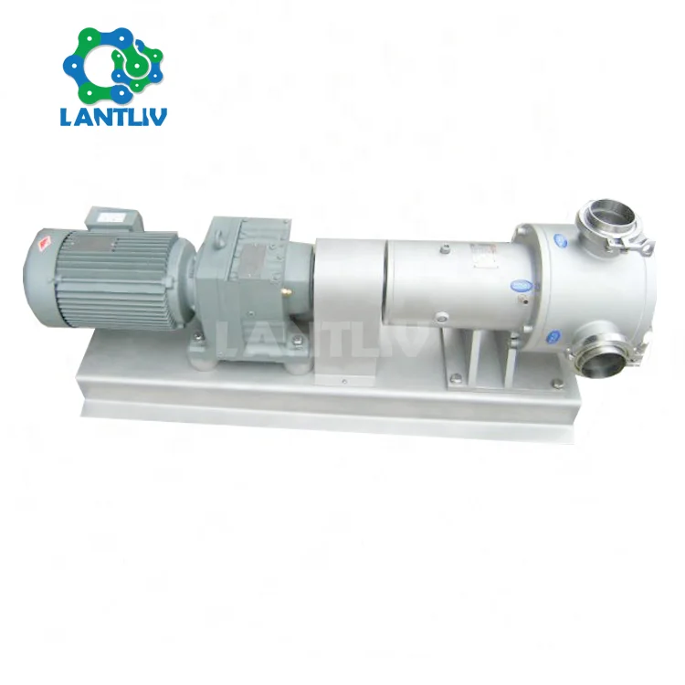 Horizontal Low Shear Transfer Feeding Food Grade Pump Stainless Steel Super Low Shearing Grinding Sanitary Sine Pump