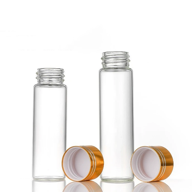 22 Diameter Borosilicate Transparent Clear Glass Vials Jars Mini Empty Sample Bottles