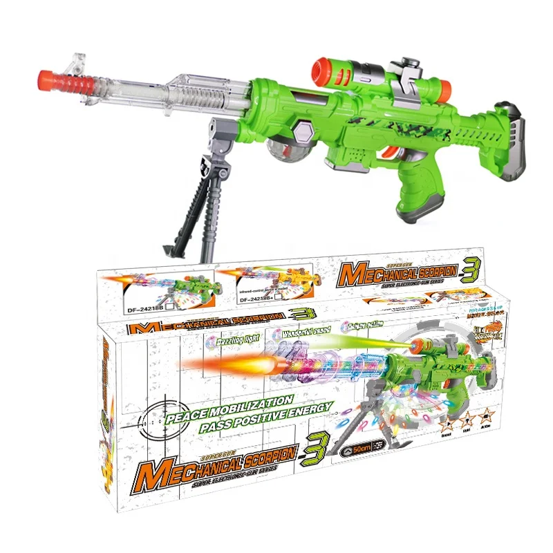 Children Gun Toys  Light&Sound Boy Paly Gmae Battery Style Electronic Gun Plastic Material with  Multiple Certificates