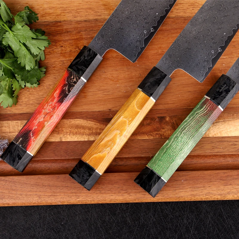 high quality Pattern Chef Cuchillos damascus Stainless Steel set luxury 8 Inch Chef kitchen  knife for kitchen restaurant