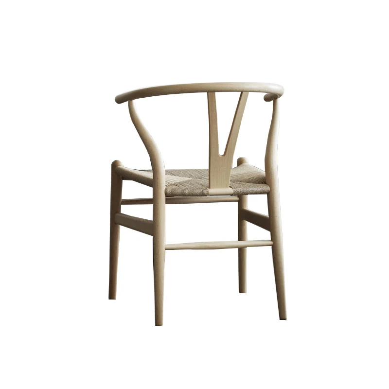 Dining Room Living Room Y Chairs Vintage Wishbone Chair Classic Solid Wood & Natural Rattan Seat Comfortable Multiple Functions