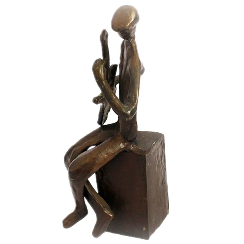 Music metal cast iron  band figurines play the guitar  for bar decor