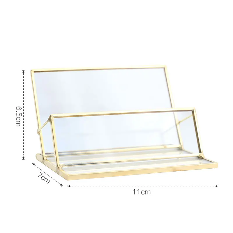 fashionable clear wedding gold glass card box Handmade new luxury high end engagement Reception decoration pieces for home