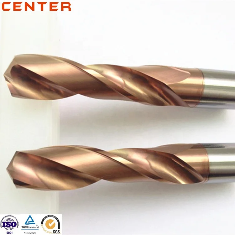 5D Solid Carbide 2 Flute Inner Coolant Twist Drill Bits