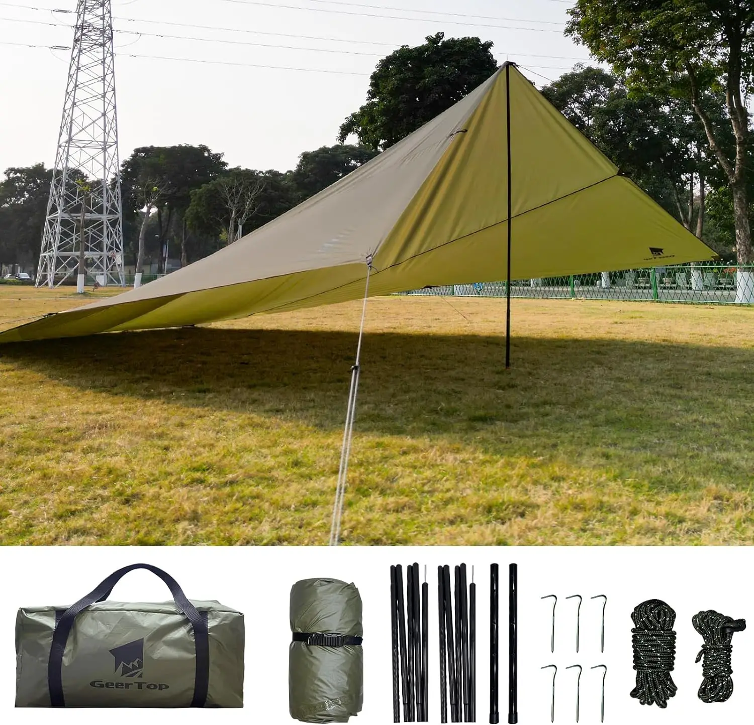 Ultra Light SUV  Car Side Awning Pole Outdoor Camping Tent Travel For Sun Shelter Canopy