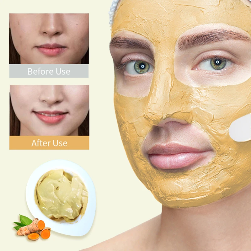 Private Label Organic Claymask Kit Turmeric Green Tea Pink Rose Avocado Carrot Face Mud Clay Mask Set Facial Mask