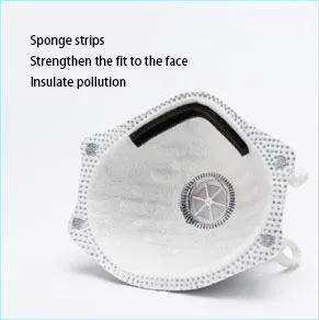 Sanqi Cup Cone Moulded 3Q Brand Head Loop Breathing Valve Active Carbon Filter Anti Dust Particles Disposable N95 Respirator