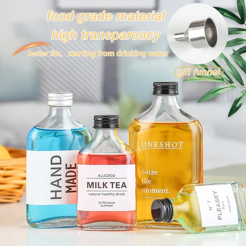 WHOLESALE MINI MINIATURE 50ml 100ml 200ml 250ml 350ml 500ml Spirit Liquor Juice Wine Glass Bottle for Whisky Vodka